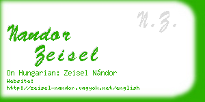 nandor zeisel business card