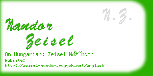 nandor zeisel business card